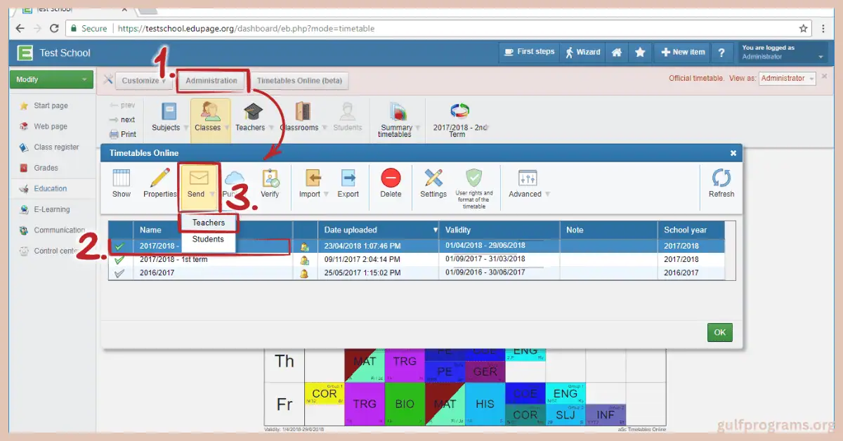 asc timetables 2018 تحميل